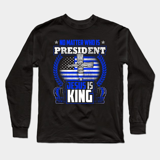 JESUS IS KING Long Sleeve T-Shirt by autopic